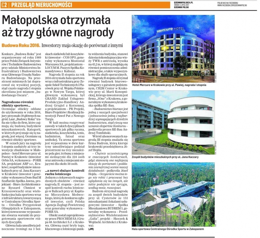 Małopolska otrzymała aż trzy nagrody...