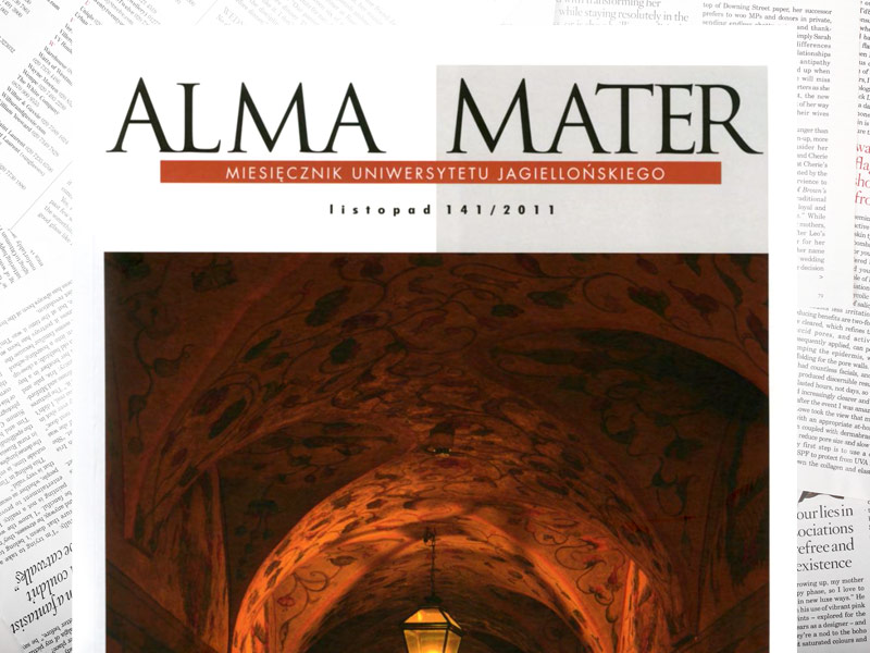 Alma Mater listopad 141/2011, Miesięcznik Uniwersytetu Jagiellońskiego