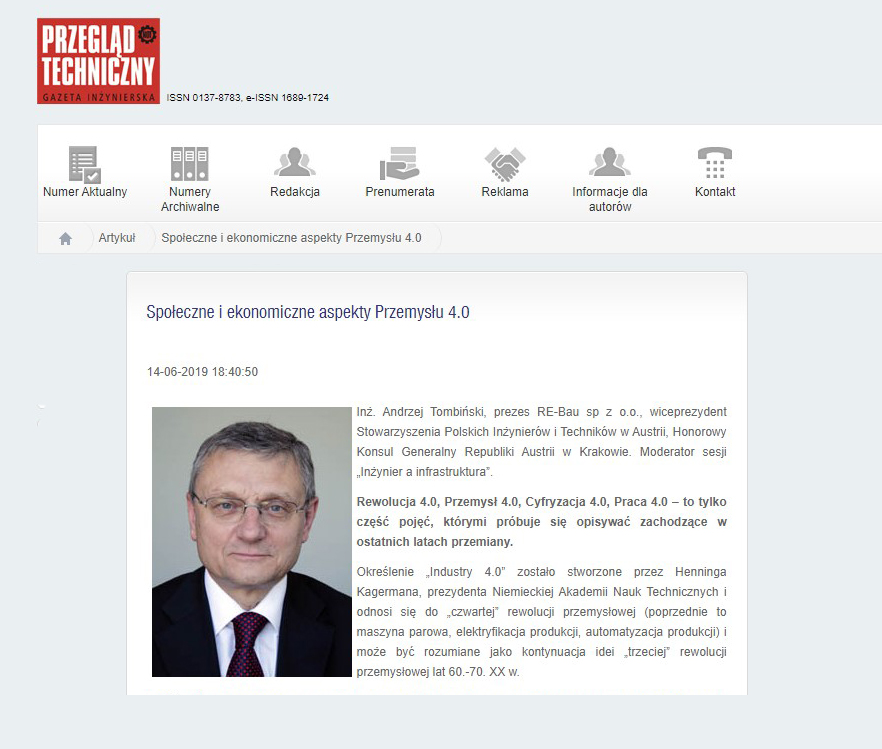 Społeczne i ekonomiczne aspekty Przemysłu 4.0